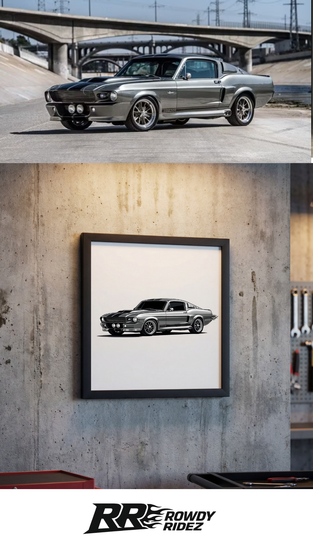 Custom Car Wall Art — Framed Print