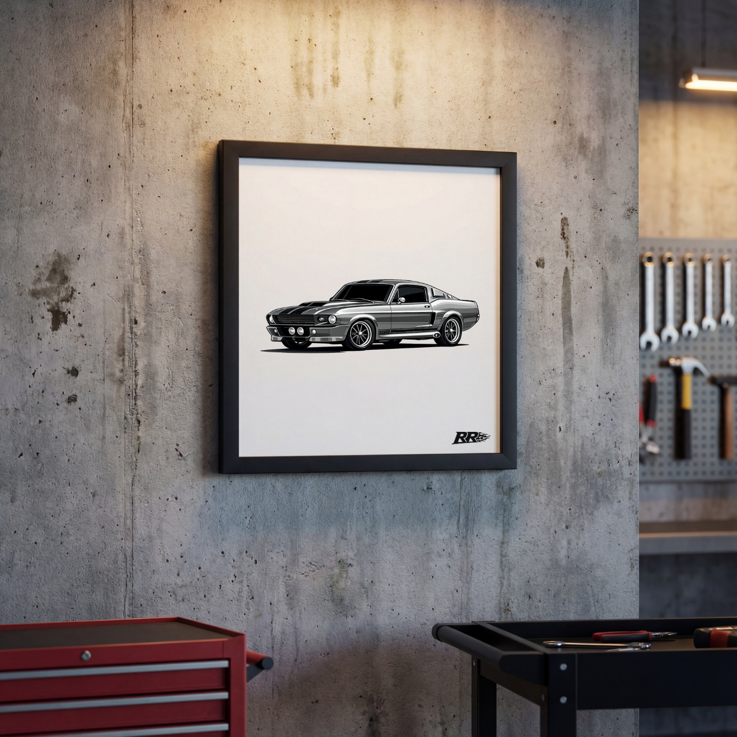 Custom Car Wall Art — Framed Print