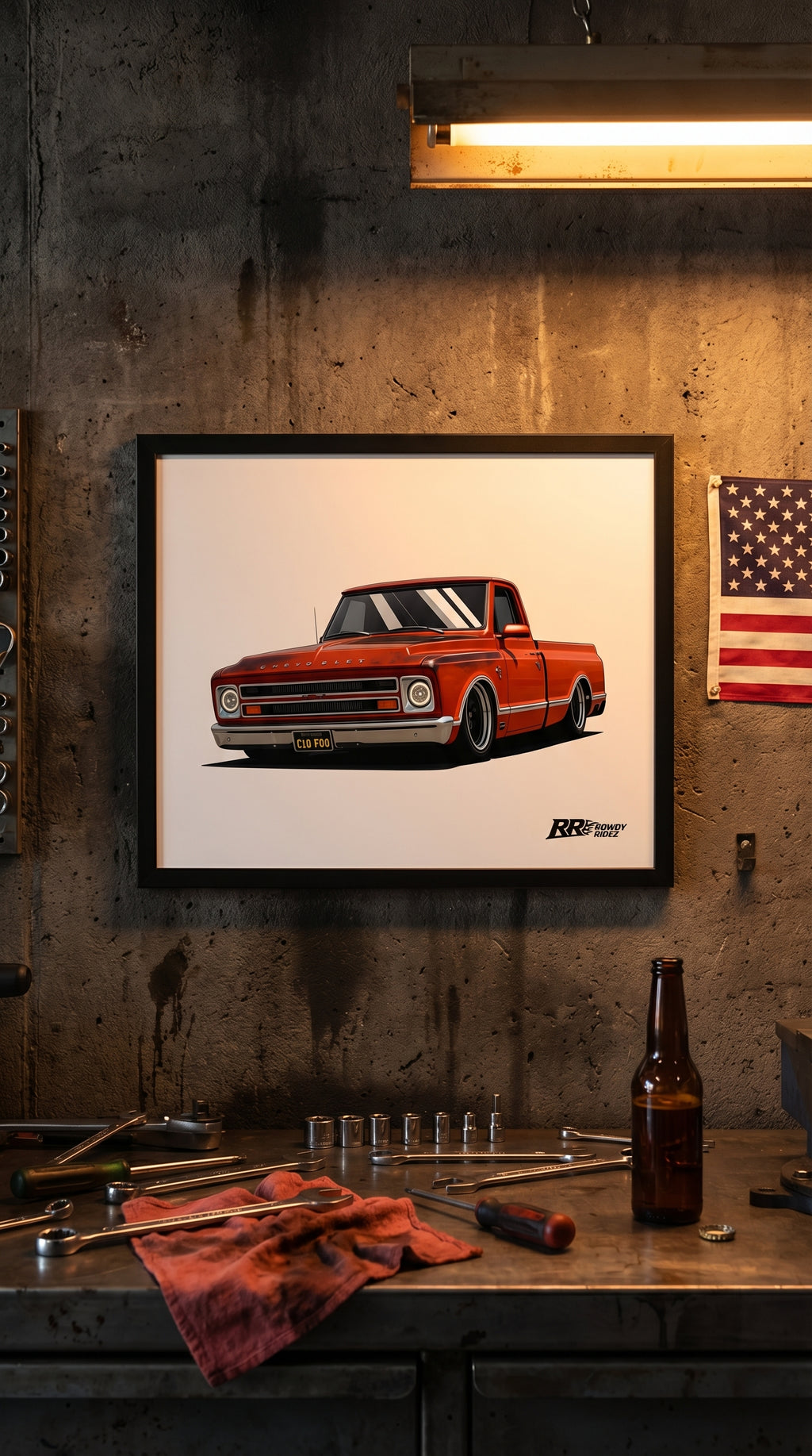 Custom Car Art Framed Print